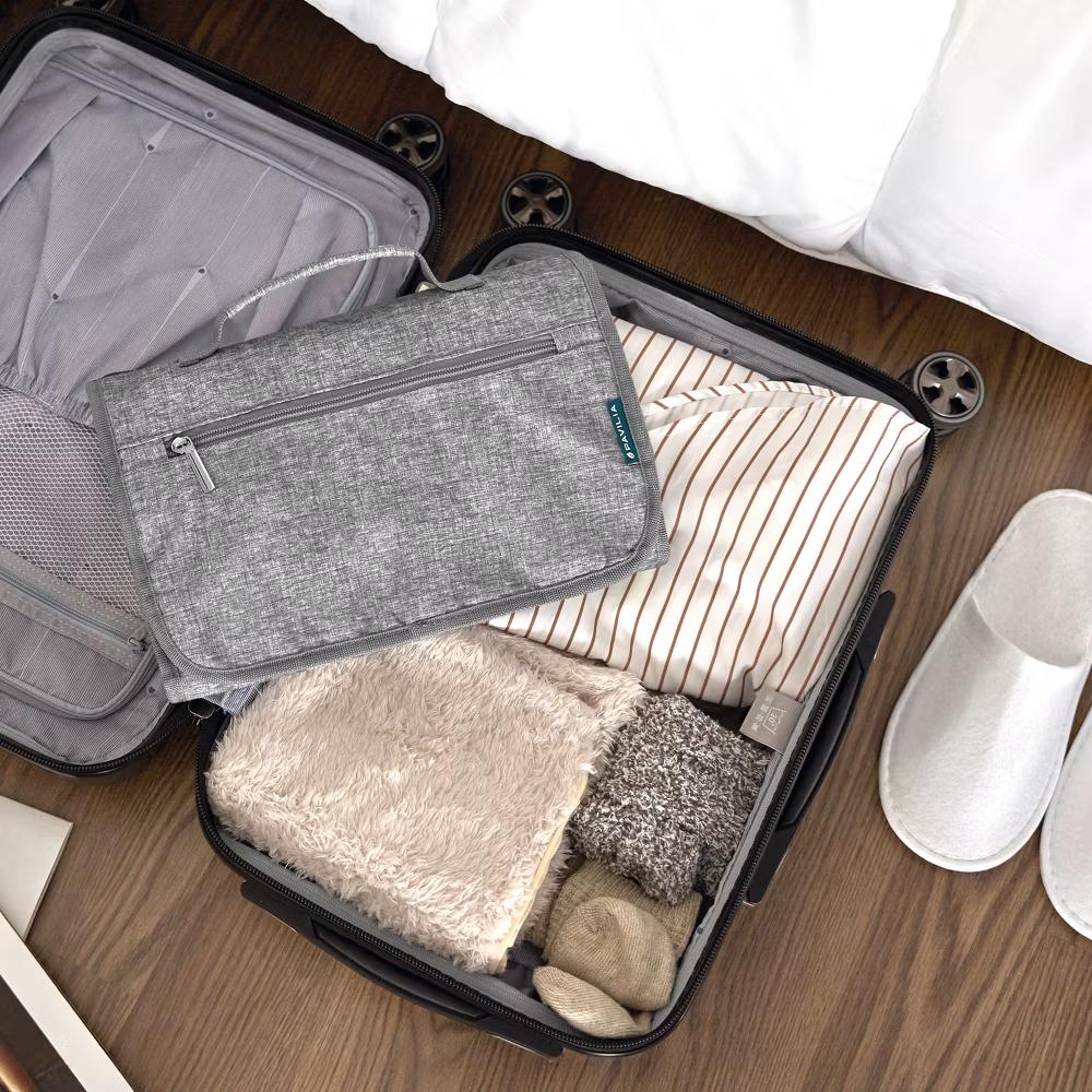 Hanging Toiletry Bag Women Men, Travel Kit Foldable Waterproof Organizer, Roll up Cosmetics Makeup Essentials Jewelry Case - Image 32