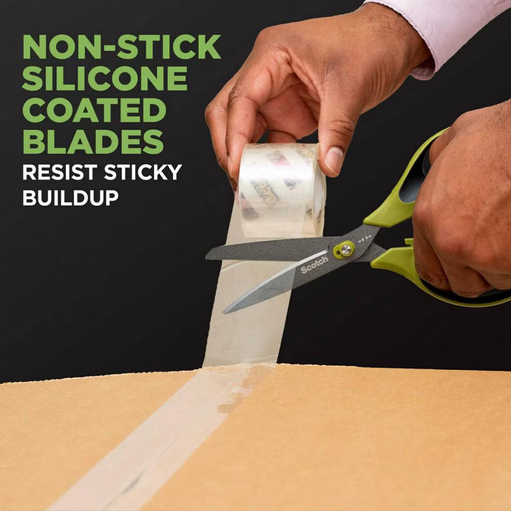 Unboxing Scissor: 8" Blade, Green, Plastic, Non-Powered Desk Tool, Art & Office Use - Image 5