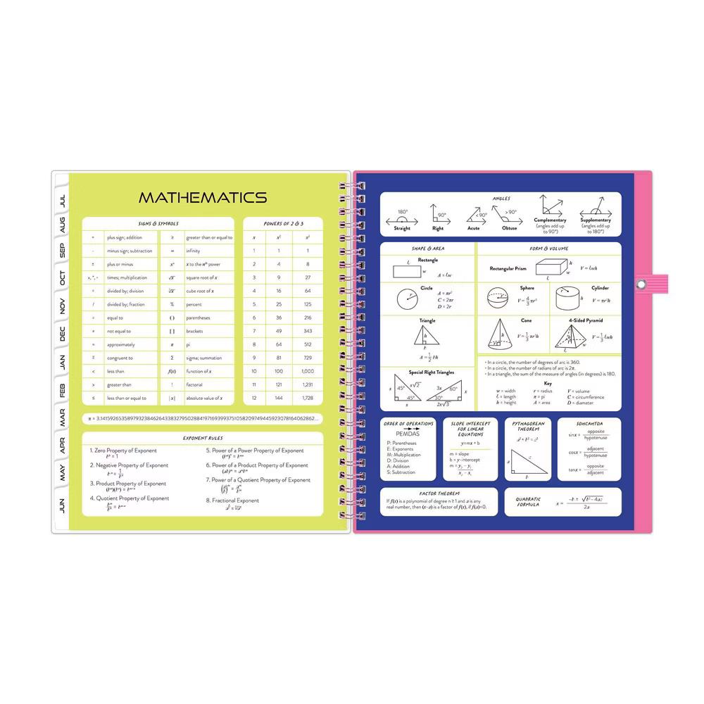 Blue Sky Your Year 7-12 Grade Weekly/Monthly Planner Wirebound 7"x9" Pink Heartsy - Image 18