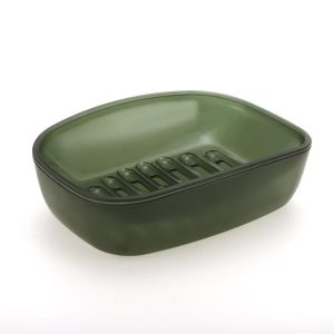 Double Layer Soap Holder with Cover 5.51"x4.13"x1.65" 1 Pc