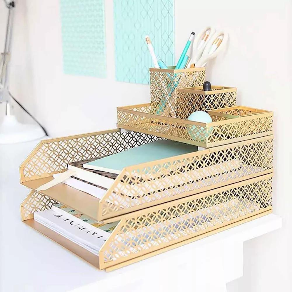 Blu Monaco 6 Piece Interlocking Desk Organizer Set - Image 21