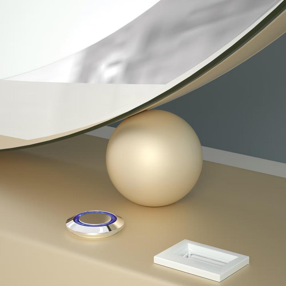 Hollywood Venus Makeup Mirror with LED Bulbs Round Shape Vanity Dressing Mirror One Control Button - Image 3