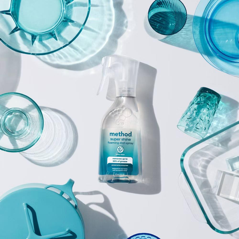Method Super Shine Foaming Dish Spray Powered By Enzymes Dewy Daze - Image 5
