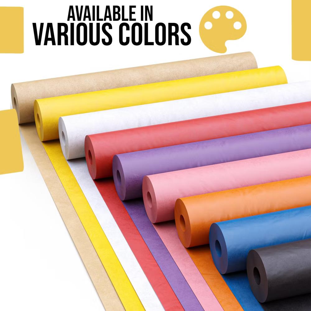 Exquisite Colored Kraft Paper Roll 17.5 In 110 Ft Kraft Wrapping Paper Craft Paper Shipping Paper Kraft Paper Roll Gift Wrap - Image 30