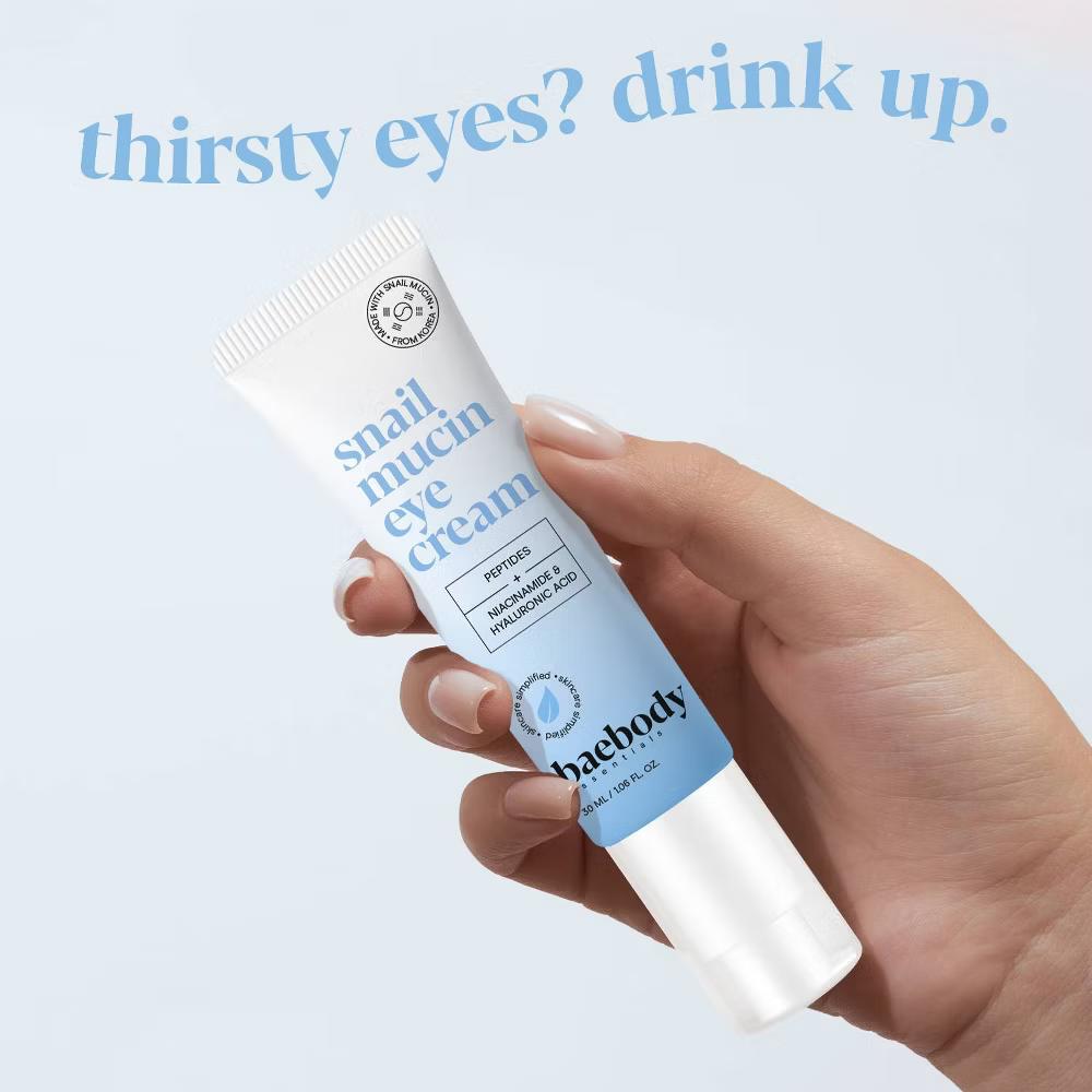 Baebody Snail Mucin Eye Cream - 1.06 fl oz: Plumping, Soothing, Hydrating, Paraben-Free