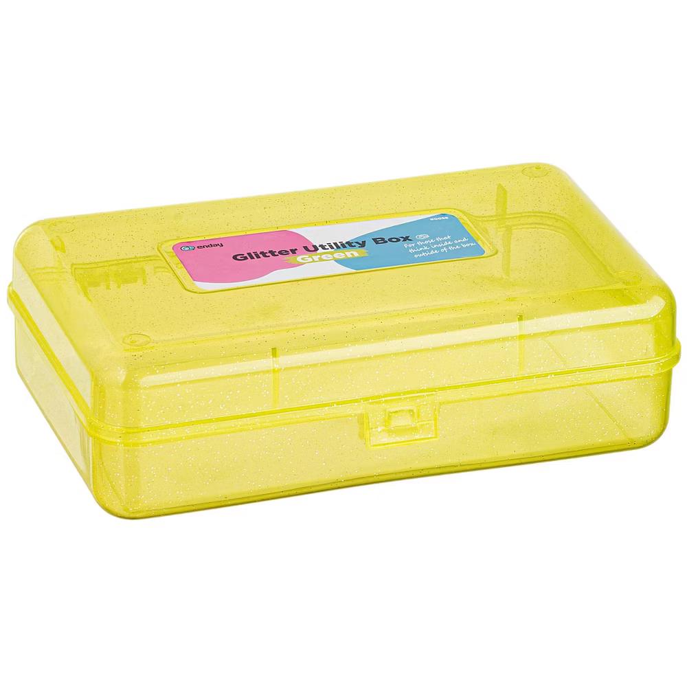 Plastic Pencil Box with Snap Closure Lids, Small Utility Storage Crayon School and Office Supplies Case Organizer - Image 13
