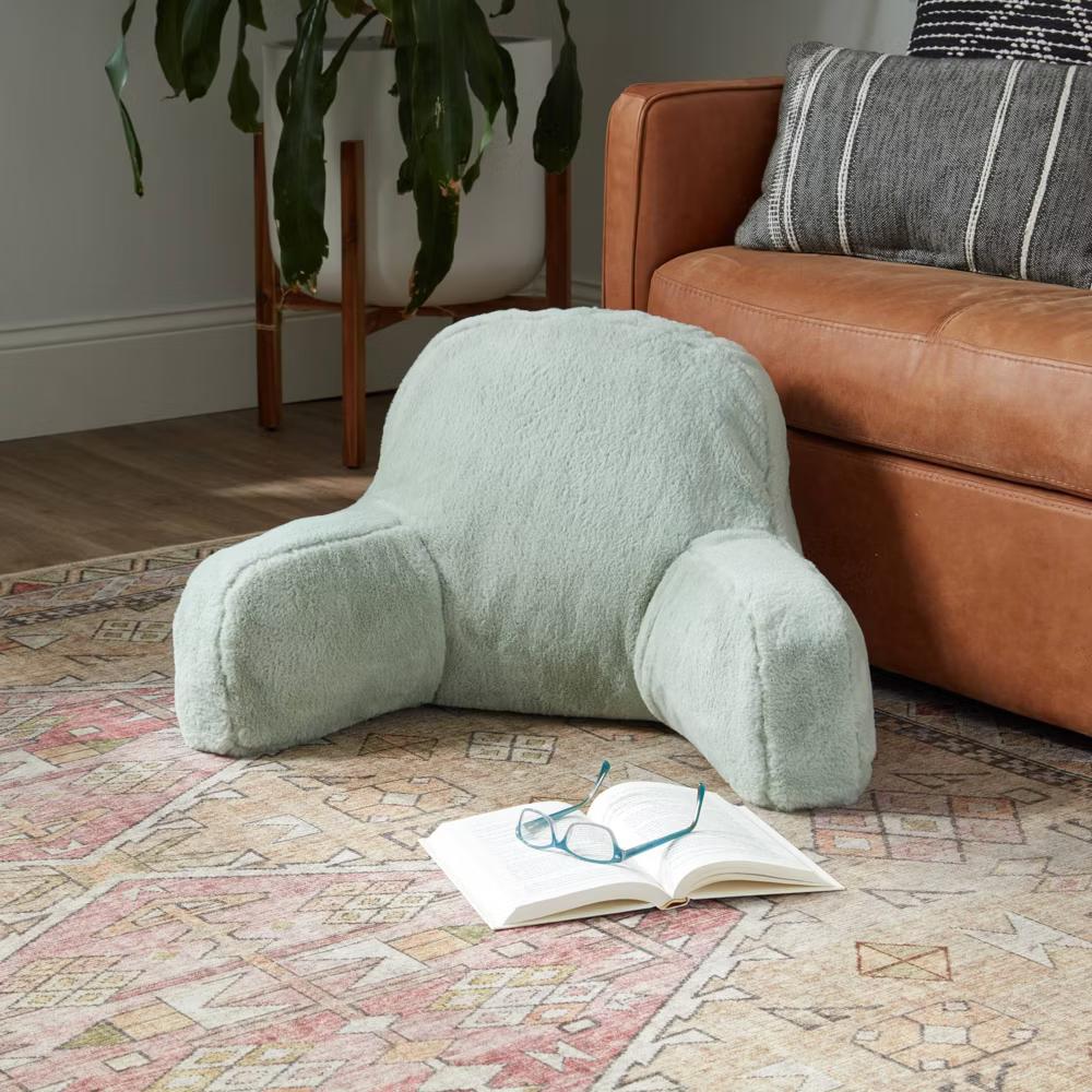 Kensington Garden Faux Fur Bed Rest Support Pillow - Image 11