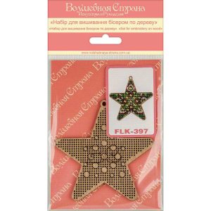Crafts Bead embroidery kit on wood FLK-397