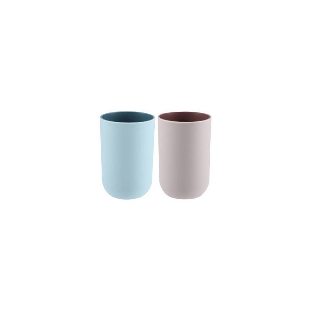 2Pcs Bathroom Tumblers Bathroom Toothbrush Cup Blue 4.33''x2.76'' 350ml - Image 24