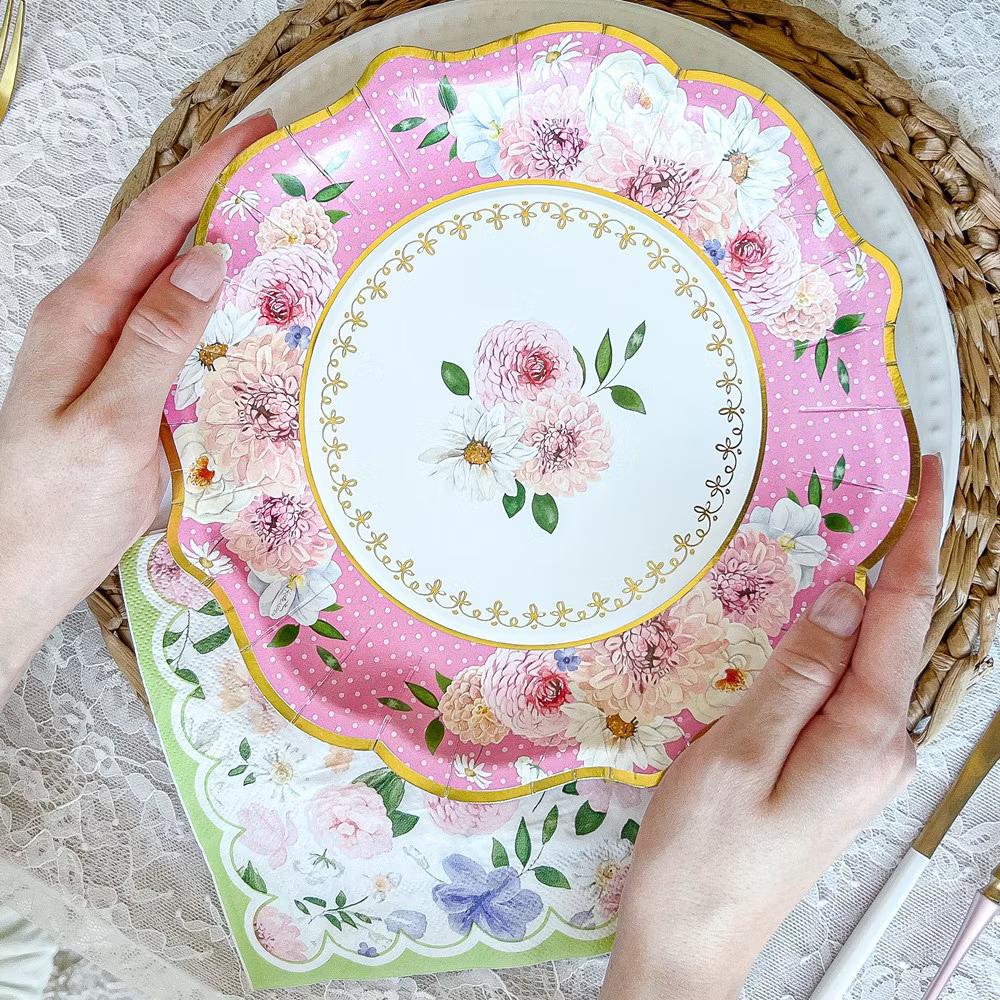 Tea Time Whimsy 9 in. Premium Paper Plates (Set of 32) - Image 10