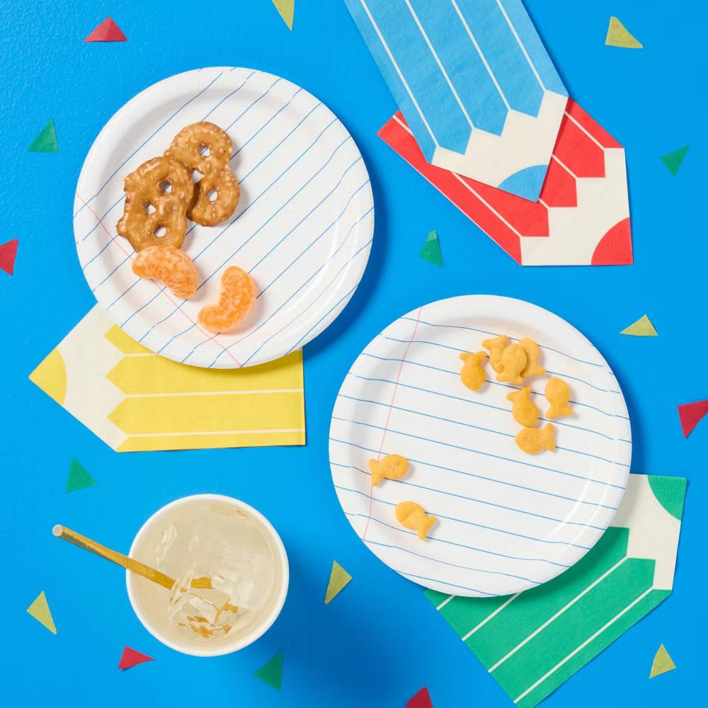 20ct Round Notebook Classroom First Day of School Snack Paper Plates - Image 3