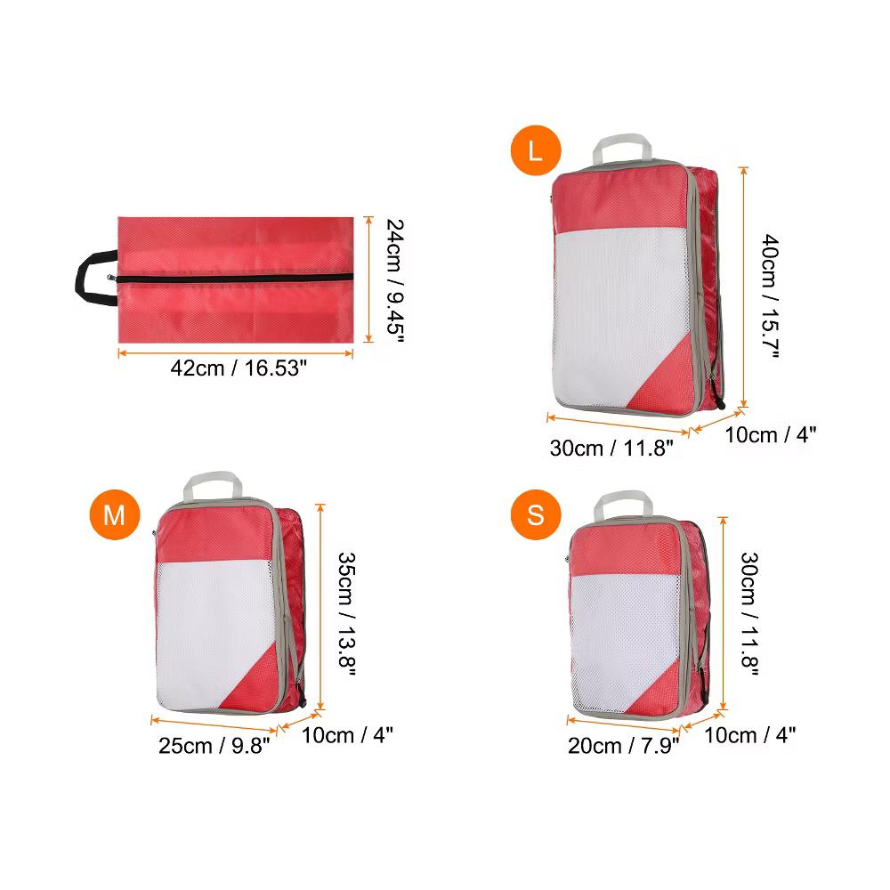 Suitcases Compression Packing Cube Waterproof Travel Luggage Organizers Bag 3 Pcs - Image 13