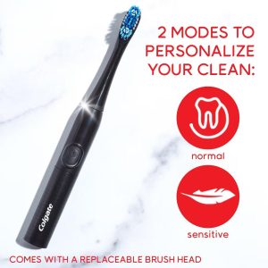 Optic White Pro Series Sonic Battery Powered Toothbrush - Black