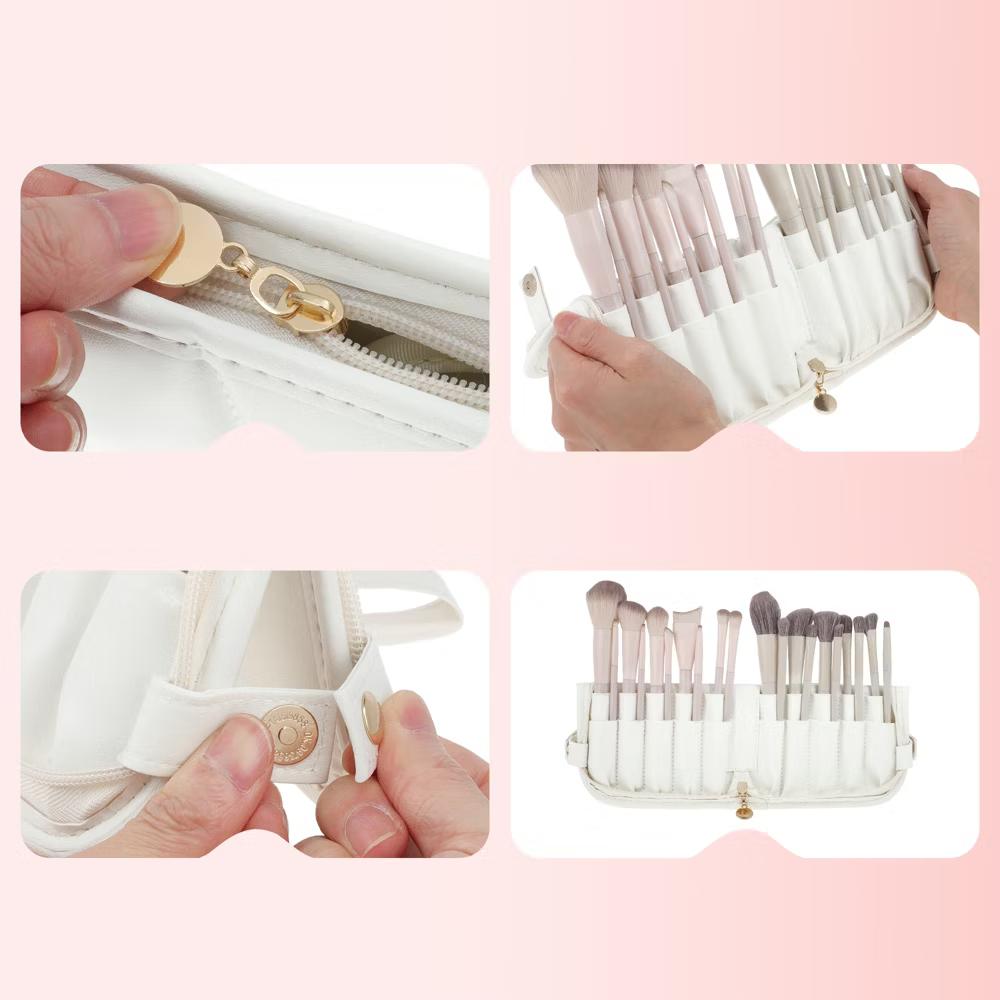 Waterproof Stand-Up Makeup Brush Bag 1 Pc - Image 12