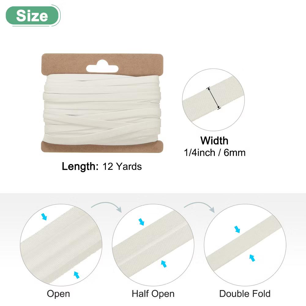 Cotton Durable Washable Double Fold Bias Tape Bias Tape 1 Pc - Image 15