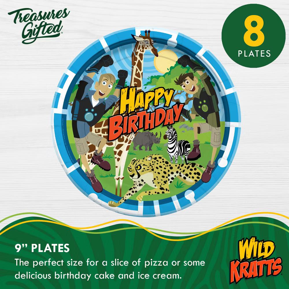 Treasures Gifted Wild Kratts Plates 9in - Wild Kratts Party Supplies - 8 Pack - Image 5
