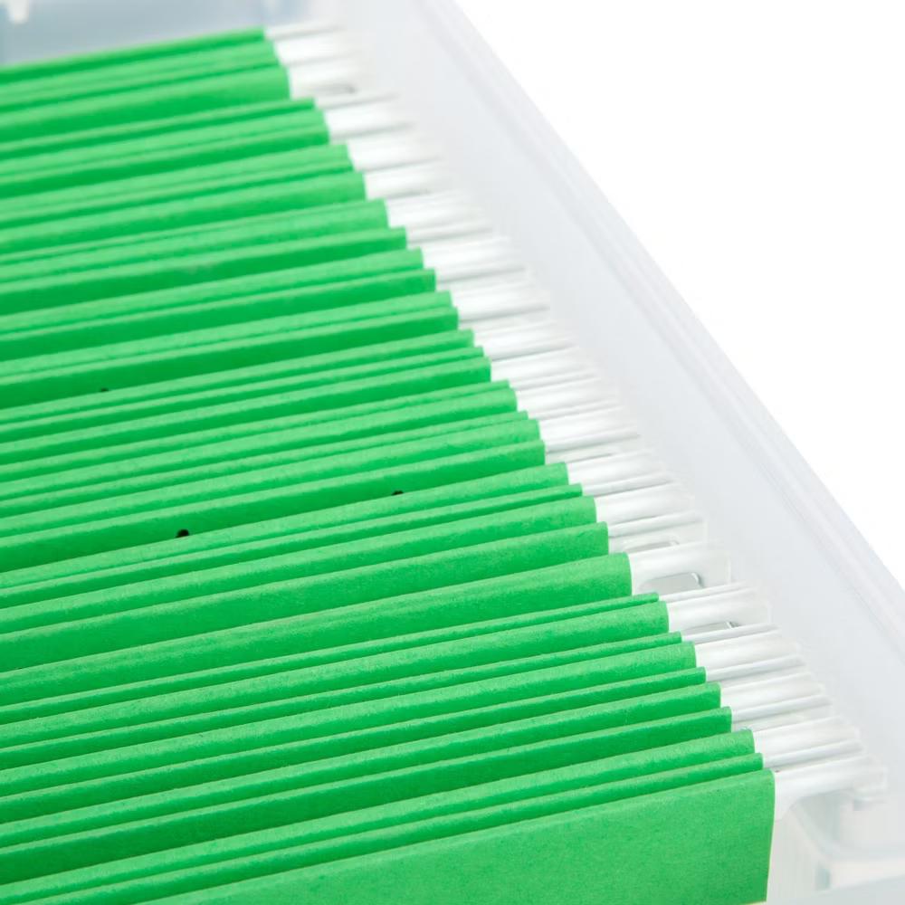 USA Portable Letter Size File Box with Handle for Hanging Folders - Image 10