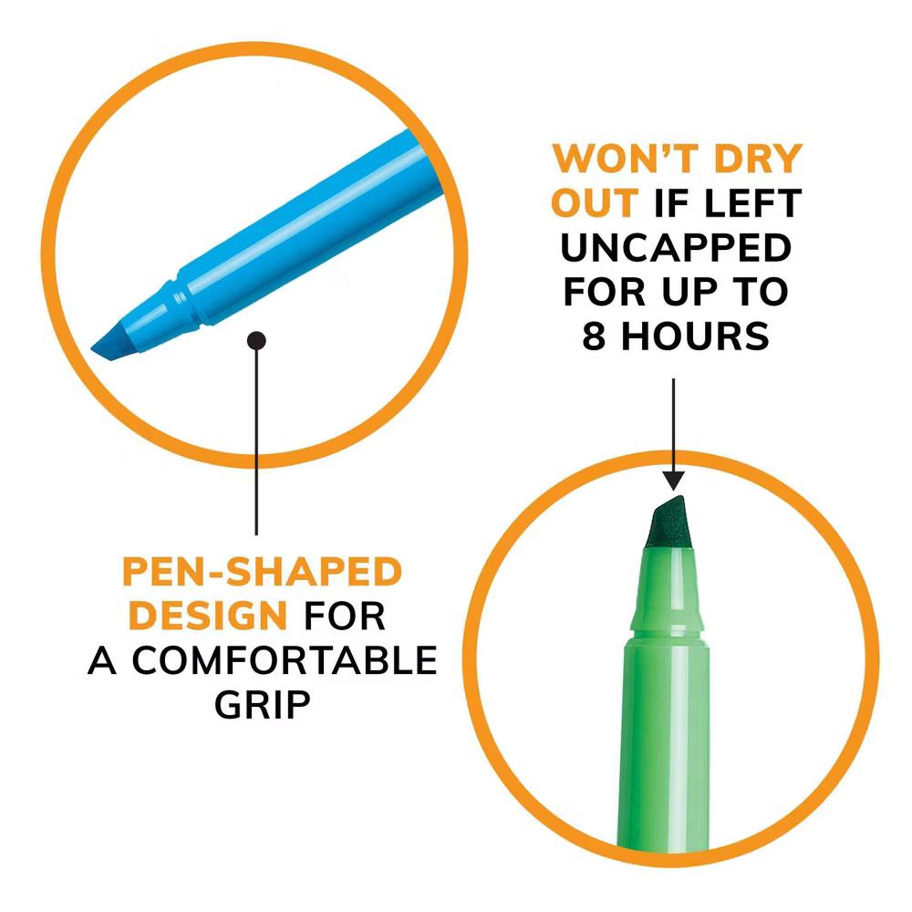 5pk Highlighter Brite Liner Assorted: Back to School Supplies for Color-Coded Notes - Image 2