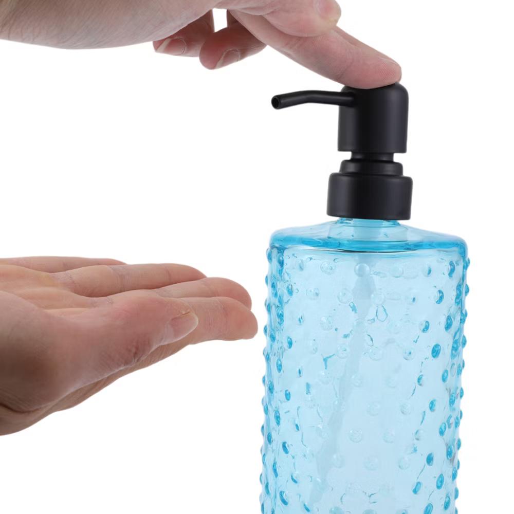 Elegant Polka Dot Pattern Soap Pump Dispenser for Bathroom 16.9oz 1 Pc - Image 4