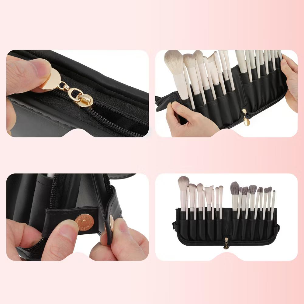 Waterproof Stand-Up Makeup Brush Bag 1 Pc - Image 4