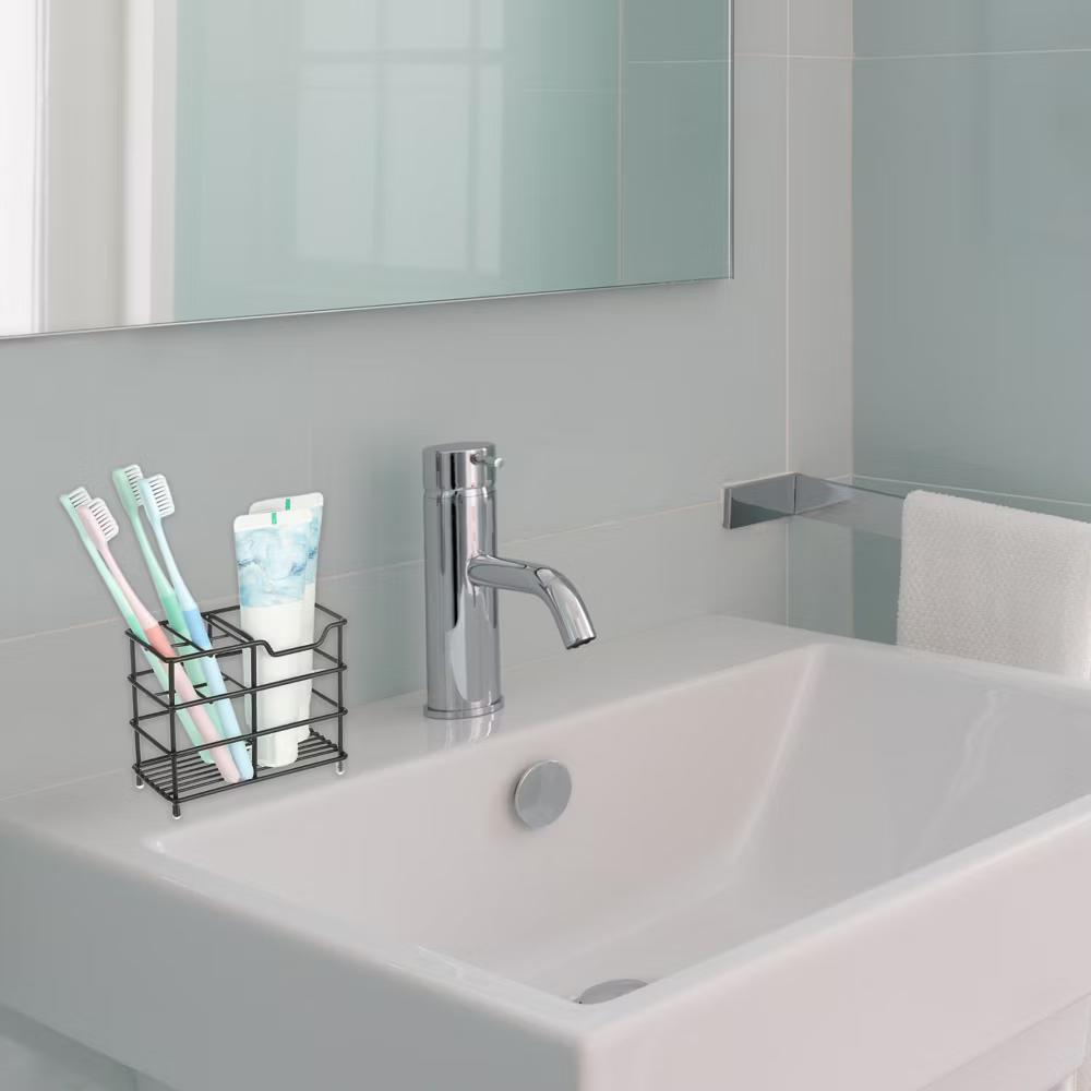 4 Slots 304 Stainless Steel Toothbrush Toothpaste Holder 1 Pc - Image 2
