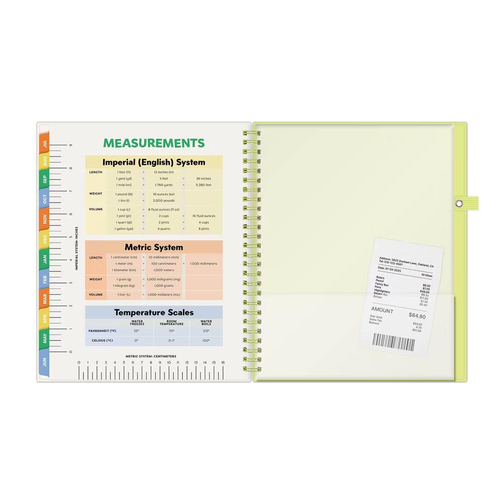 Blue Sky Your Year Elementary Weekly/Monthly Planner Wirebound 7"x9" Huxley Flowers - Image 2