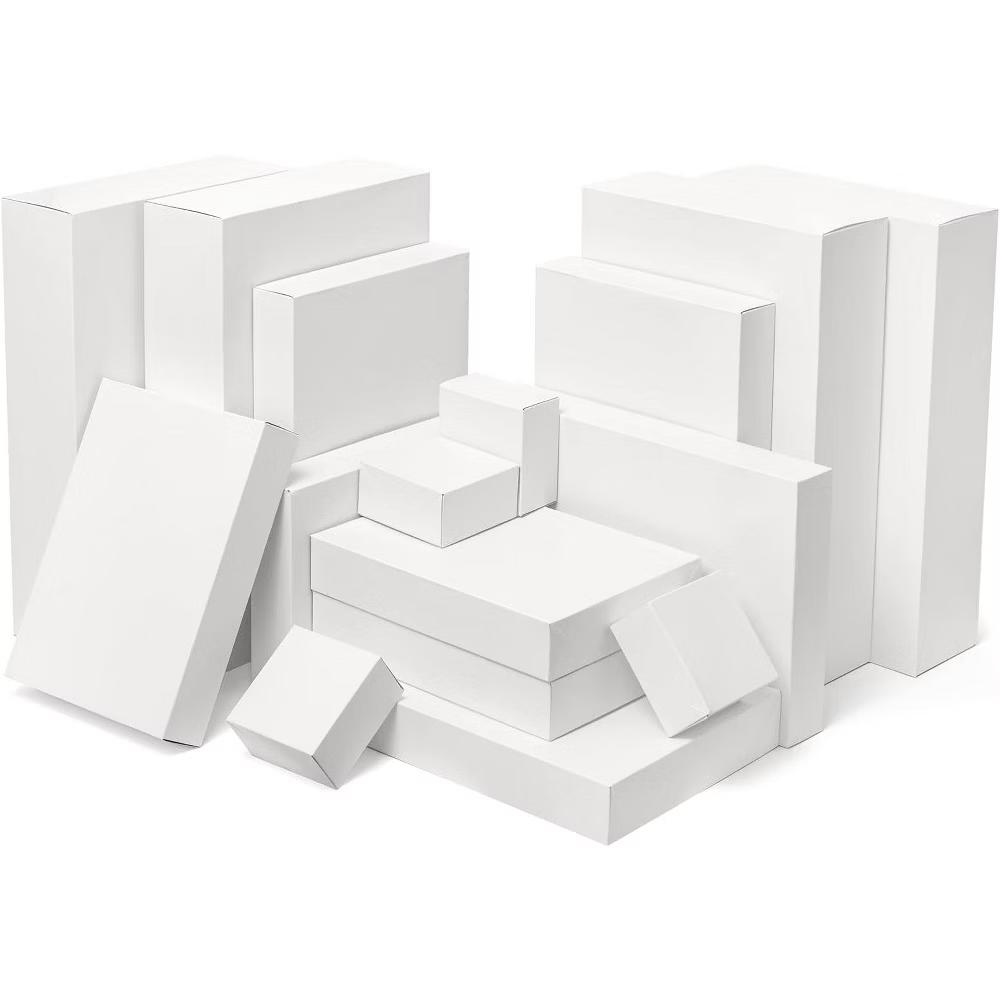 16 pack gift boxes with lids assorted sizes 4 each extra large 17x11x4 large 14.25x9.5x2 medium 11x8x2 small 4x4x2 - Image 4