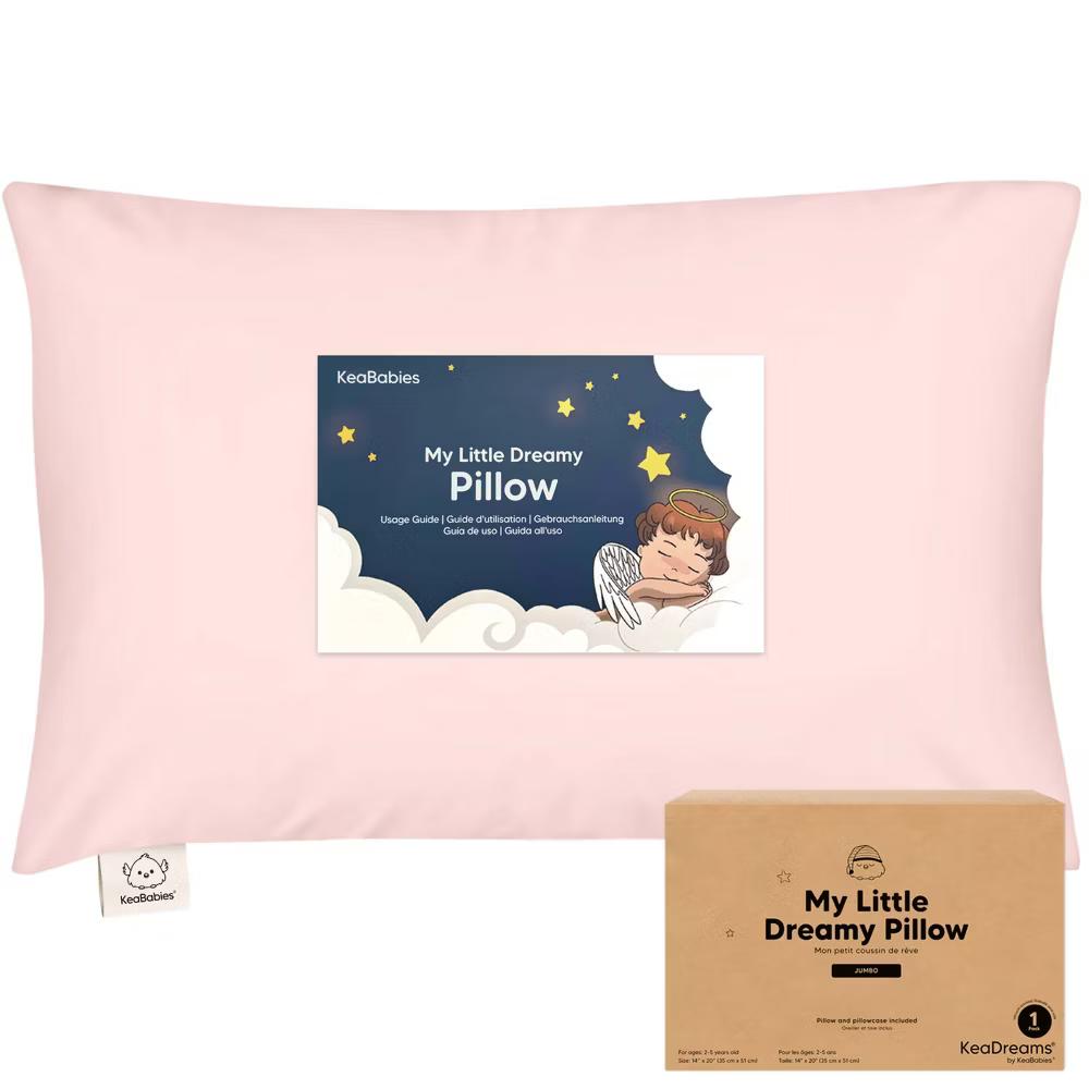 Jumbo Toddler Pillow with Pillowcase, 14X20 Soft Organic Toddler Pillows for Sleeping, Kids Travel Pillow - Image 36