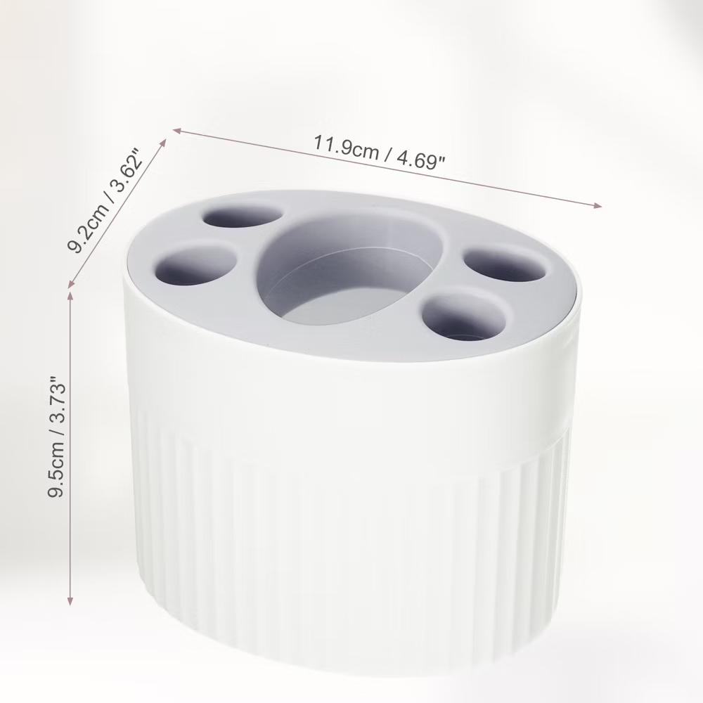 Bathroom 5-Slot Toothbrush Holders 4.69"x3.62"x3.73" 1 Pc - Image 15