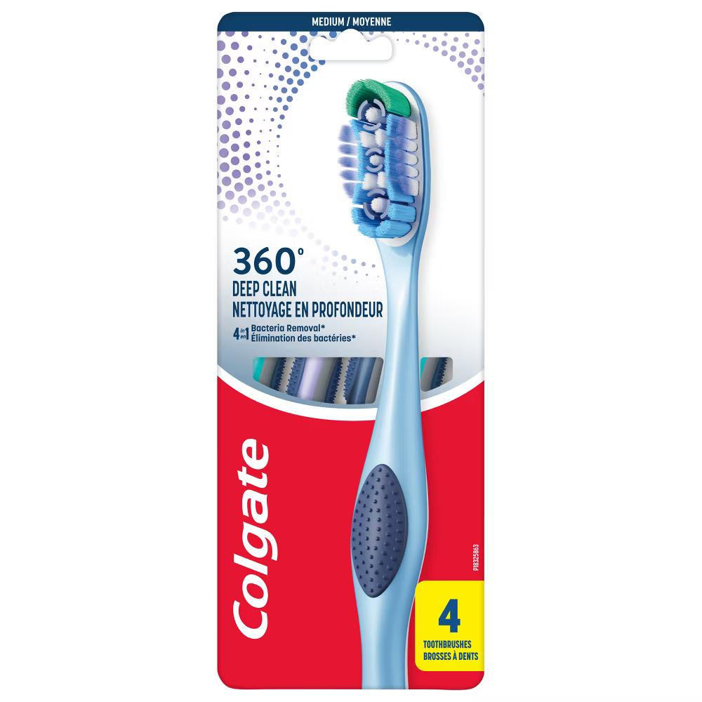 360 Deep Clean Manual Toothbrush - Medium - 4ct - Image 14
