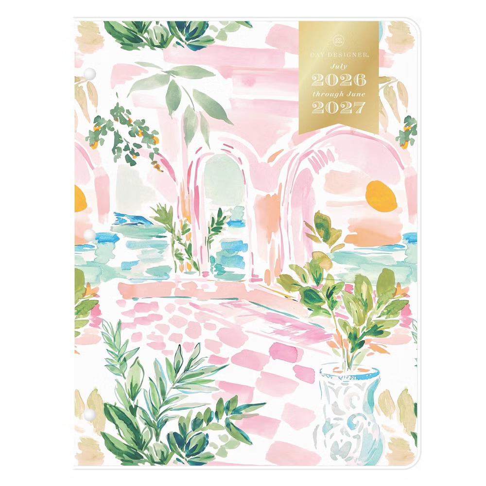 Day Designer 8.5"x11" 2026-2027 Planner Capri Clear Monthly Stapled - Image 3