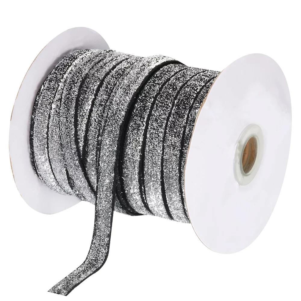 Single Face Sparkle Velvet Ribbon for Bouquets DIY Crafts - Image 8