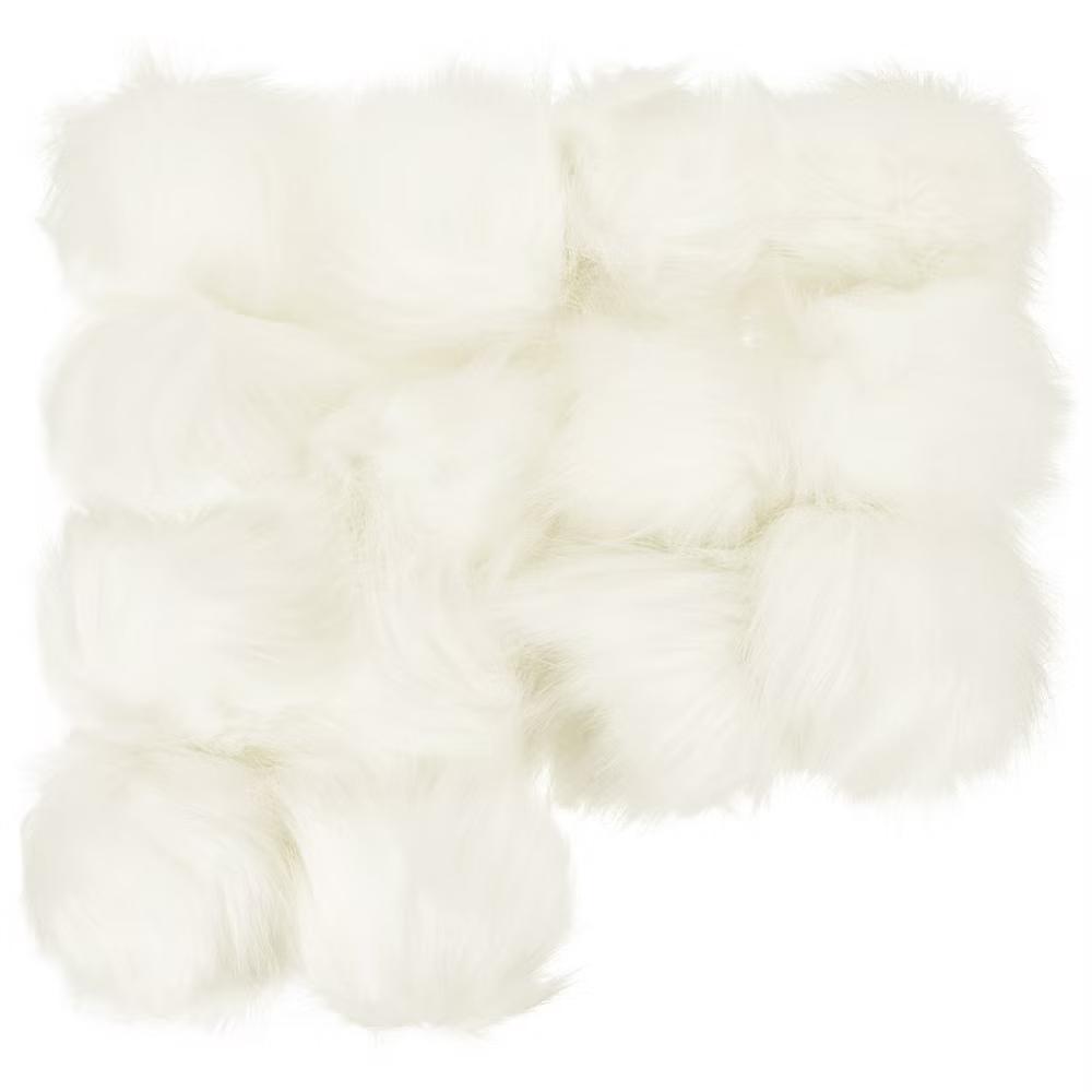 Fluffy Soft Elastic Faux Fur Pom Poms for Hats DIY Scarves Gloves 14 Pcs - Image 19