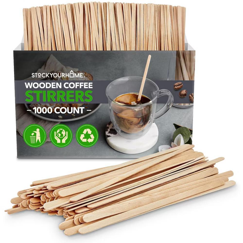 Stock Your Home 5.5-Inch Wooden Coffee Stir Sticks (1000 Pack) - Image 6