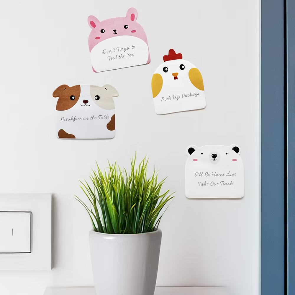 Cute Talking Cartoon Animals Sticky Notes, Adhesive Memo Notepads for Home, Office, Work (Set of 12) - Image 2