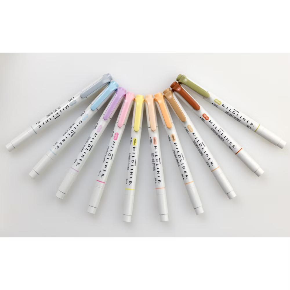 Zebra 10ct Highlighters Mildliner Double Ended Gifting: Multicolored Art & Stationery Markers, 0.4mm Point, Ages 13- Teacher Supplies