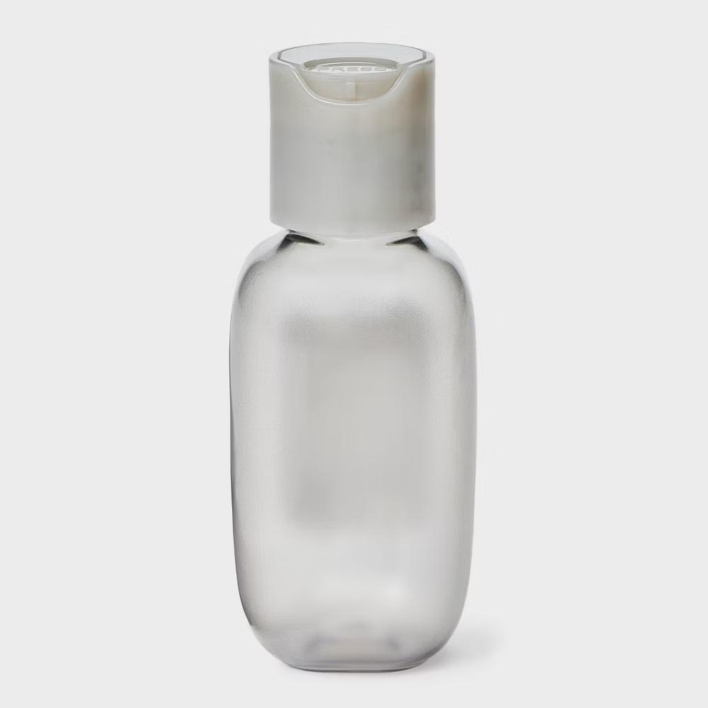Disc Top Bottle - 3oz - Clear - Travel Toiletry Container, Solid Pattern, TSA Compliant - Image 2