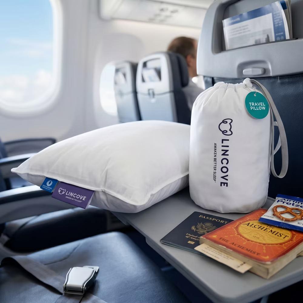 Lincove Classic Travel Pillow – Microgel Down Alternative, OEKO-TEX Certified, Includes Travel Bag, 5-Year Warranty – 2 Pack - Image 11