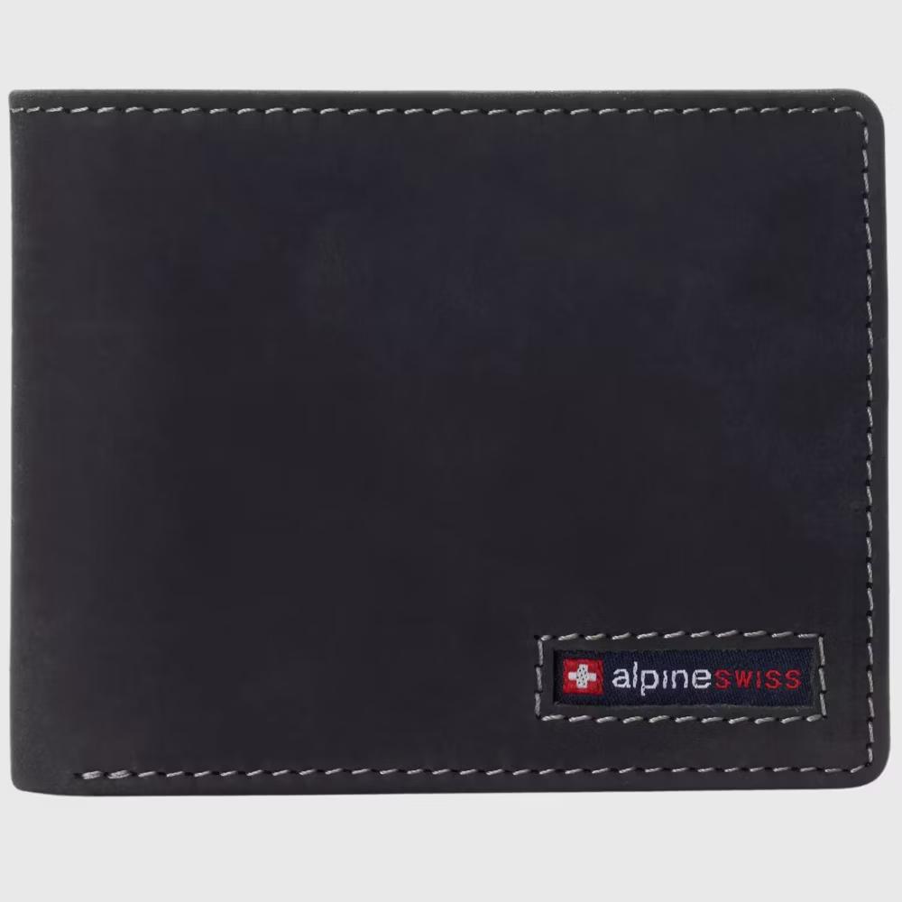 Alpine Swiss Connor Executive Bifold Wallet | Business Passcase for Men | Premium Leather | Dual ID Windows | RFID Blocking | Gift Box Included - Image 24