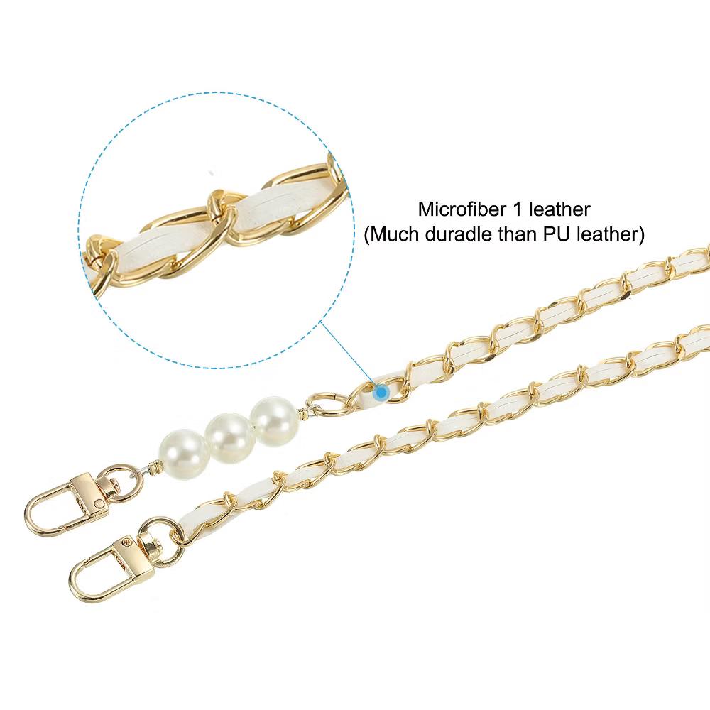 PU Leather Metal Adjustable Handbags Chain Strap Replacement - Image 6