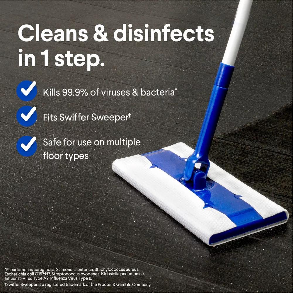 Scentiva Disinfecting Wet Mopping Refill Cloths - Coconut & Waterlily - 24ct: Compatible With Swiffer, For Linoleum & Tile Floors - Image 2