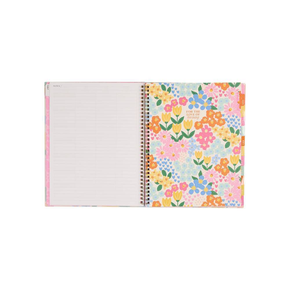 Happy Brands 2026-2027 9.375"x11.875" Organized Ditzy Garden Big 12 Months Twin Loop Dated Teacher Planner