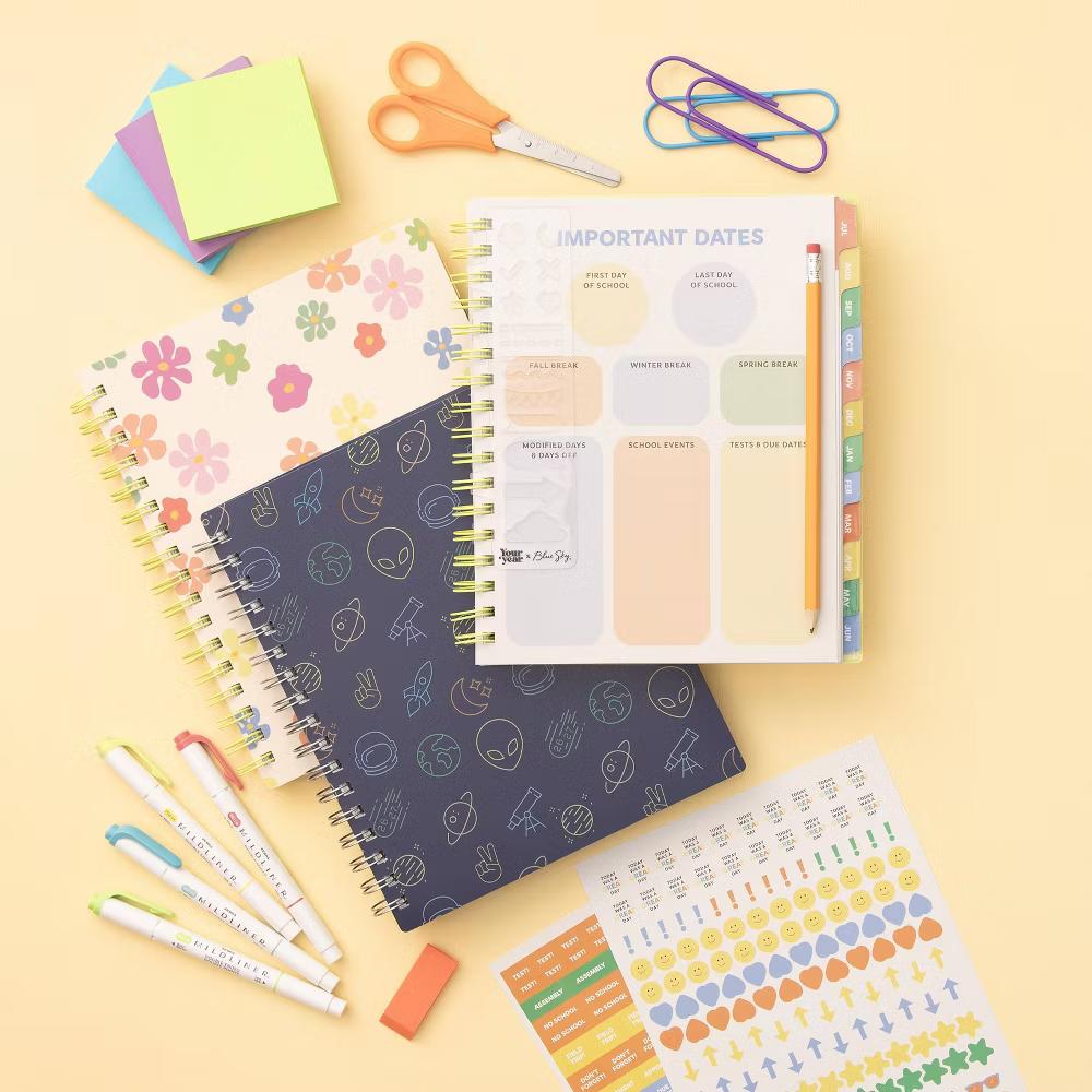 Blue Sky Your Year Elementary Weekly/Monthly Planner Wirebound 7"x9" Huxley Flowers - Image 14
