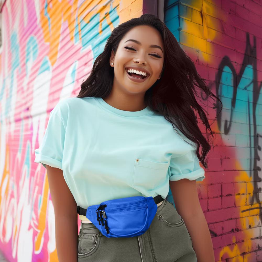 Dalix Fanny Pack w/ 3 Pockets Traveling Concealment Pouch Airport Money Bag - Image 47