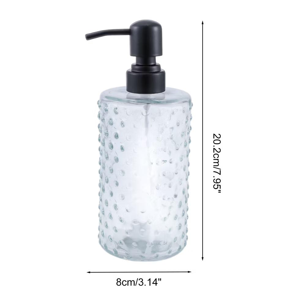 Elegant Polka Dot Pattern Soap Pump Dispenser for Bathroom 16.9oz 1 Pc - Image 16