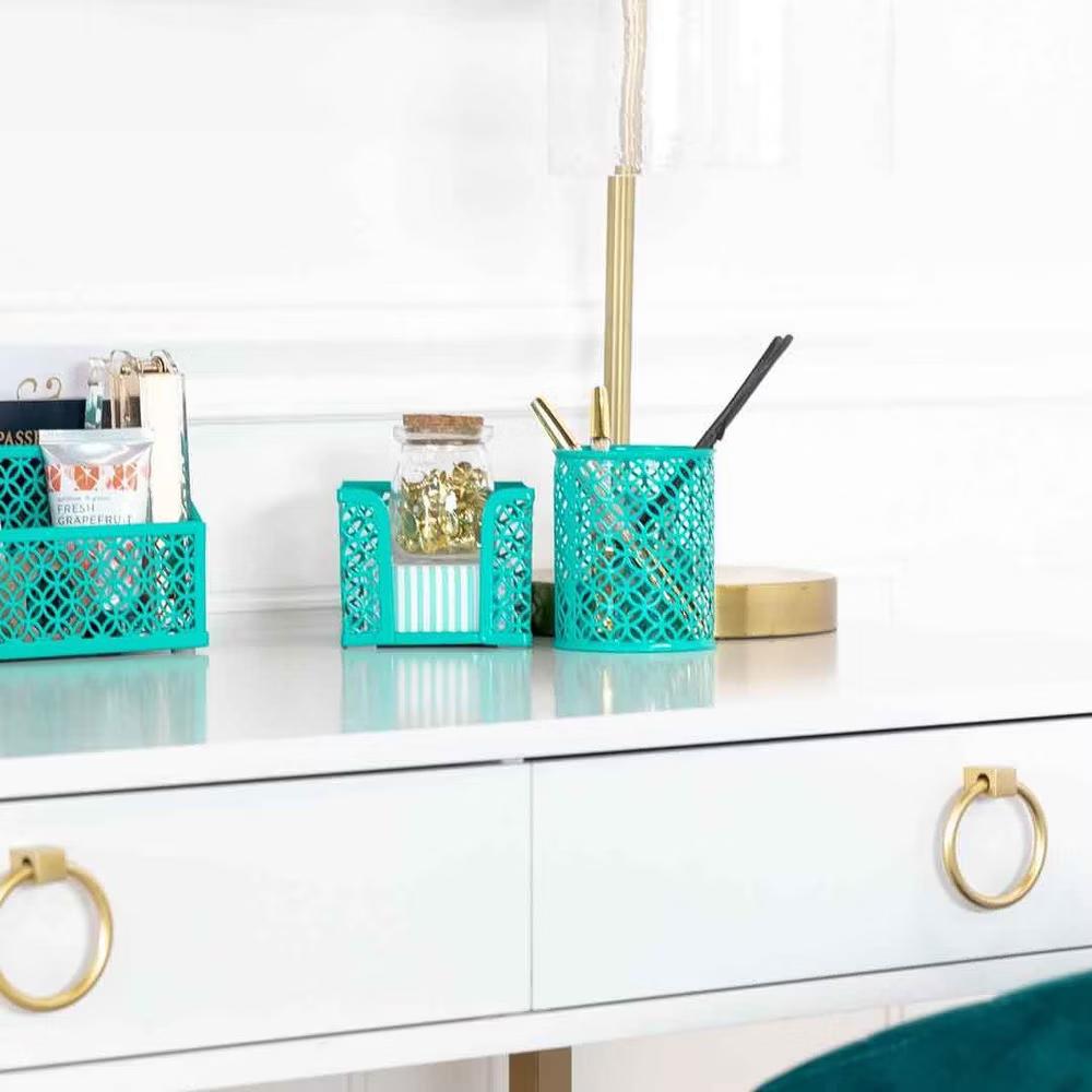 Blu Monaco Desk Organizer Set - 6-Piece Desk Accessories for Mail, Sticky Notes, Pens, Magazines & Documents - Image 13