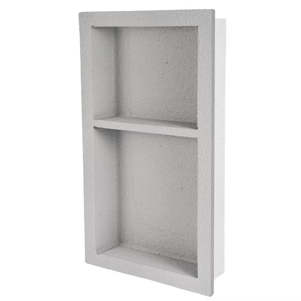 12"×25.5" Recessed Tile Ready Shower Niche with Double Storage Shelf, Square Corner Wall Insert Bathroom Shower Organizer - Image 7