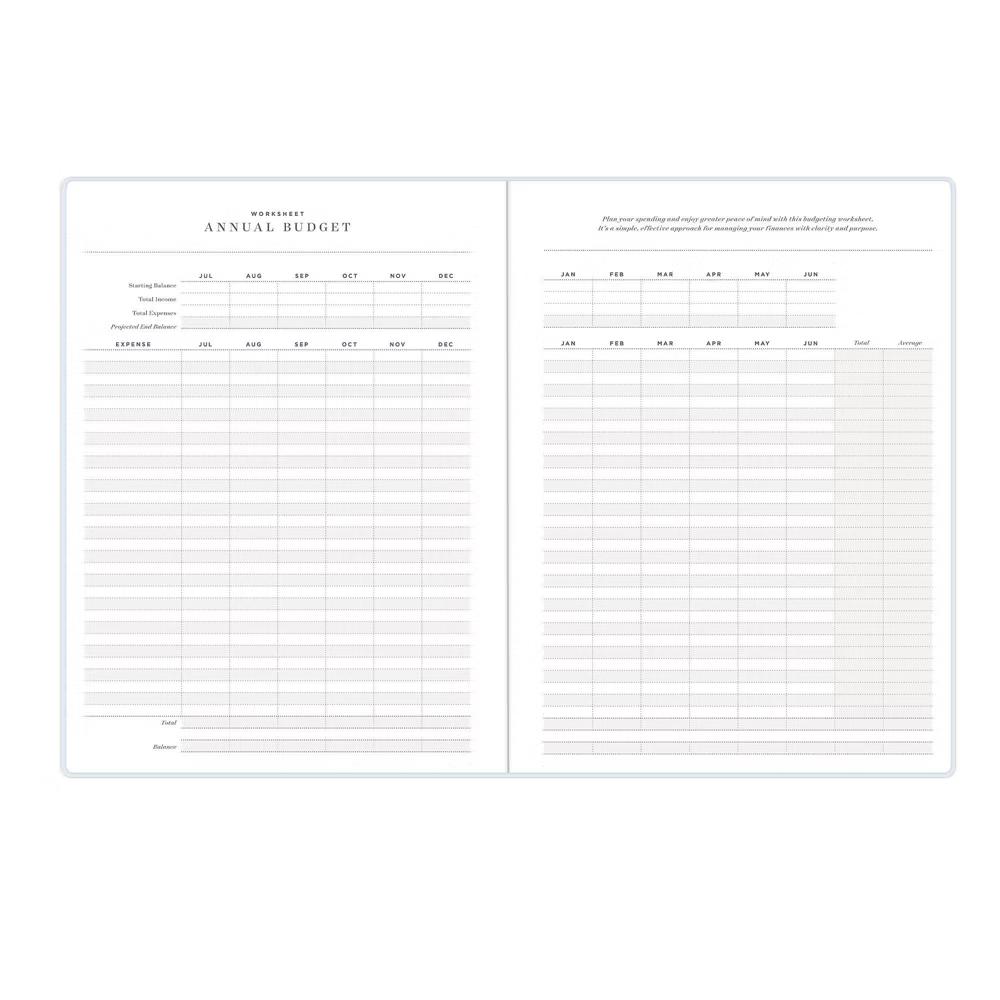 Day Designer 6"x8" 2026-2027 Boutique Edition Weekly/Monthly Planner Ticking Stripe Blue Bookbound - Image 7