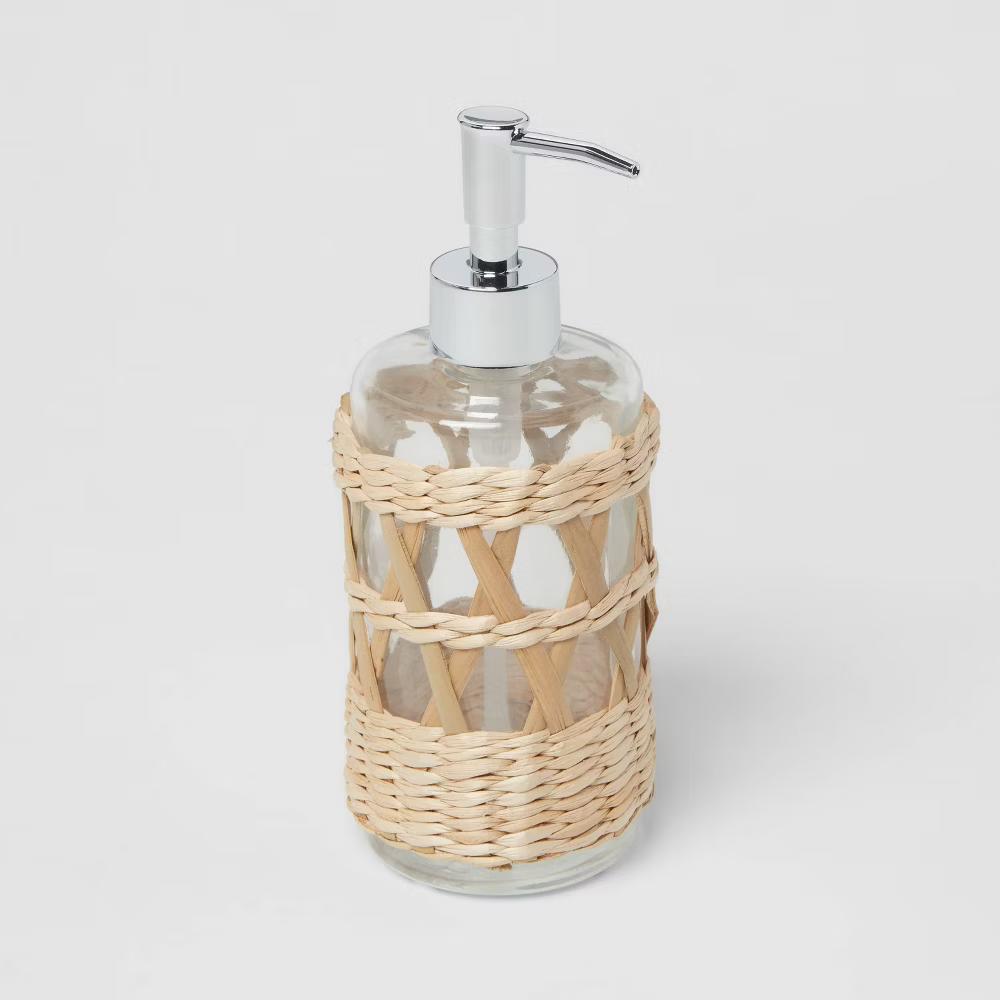 Woven and Glass Soap Pump Natural - Image 2