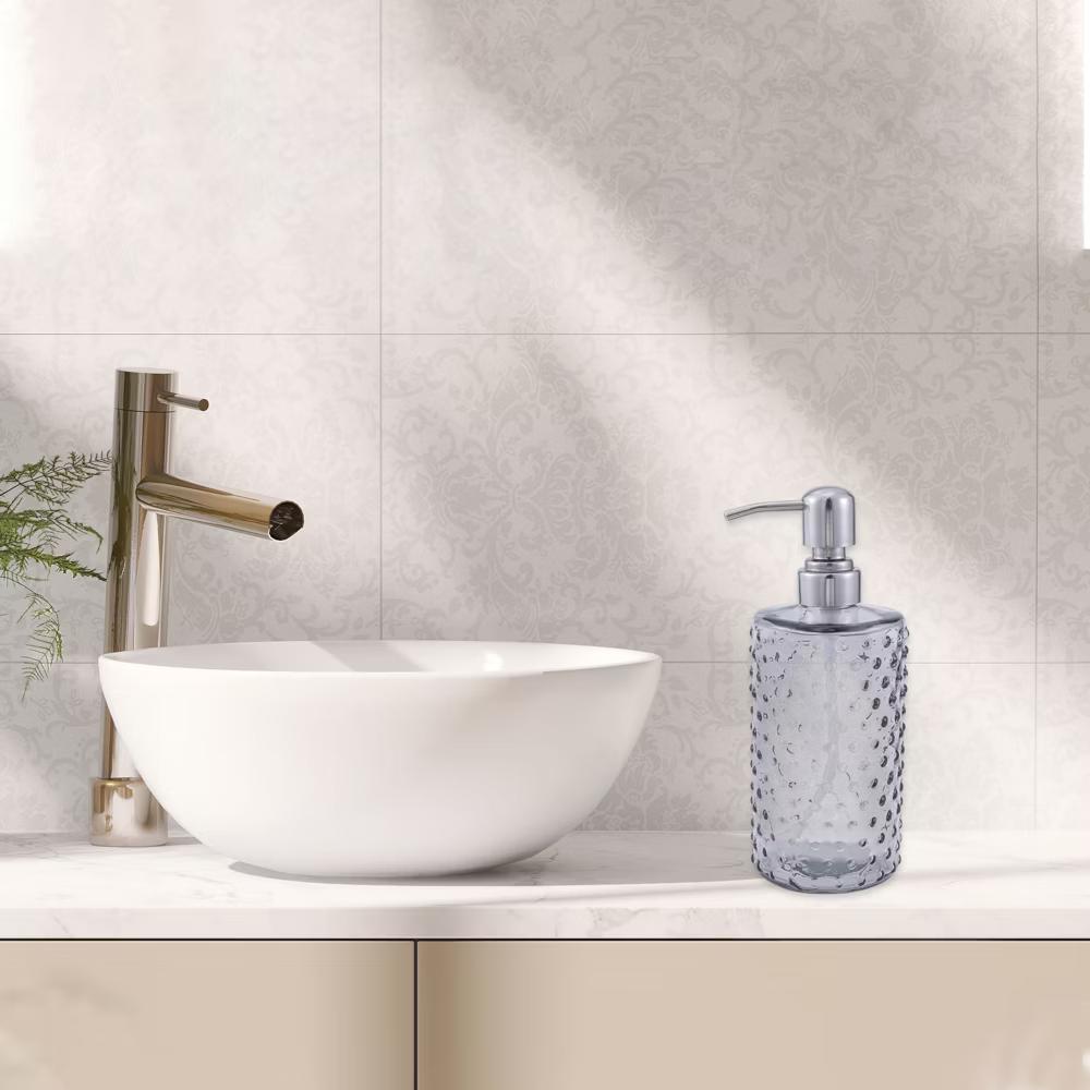 Elegant Polka Dot Pattern Soap Pump Dispenser for Bathroom 16.9oz 1 Pc - Image 36